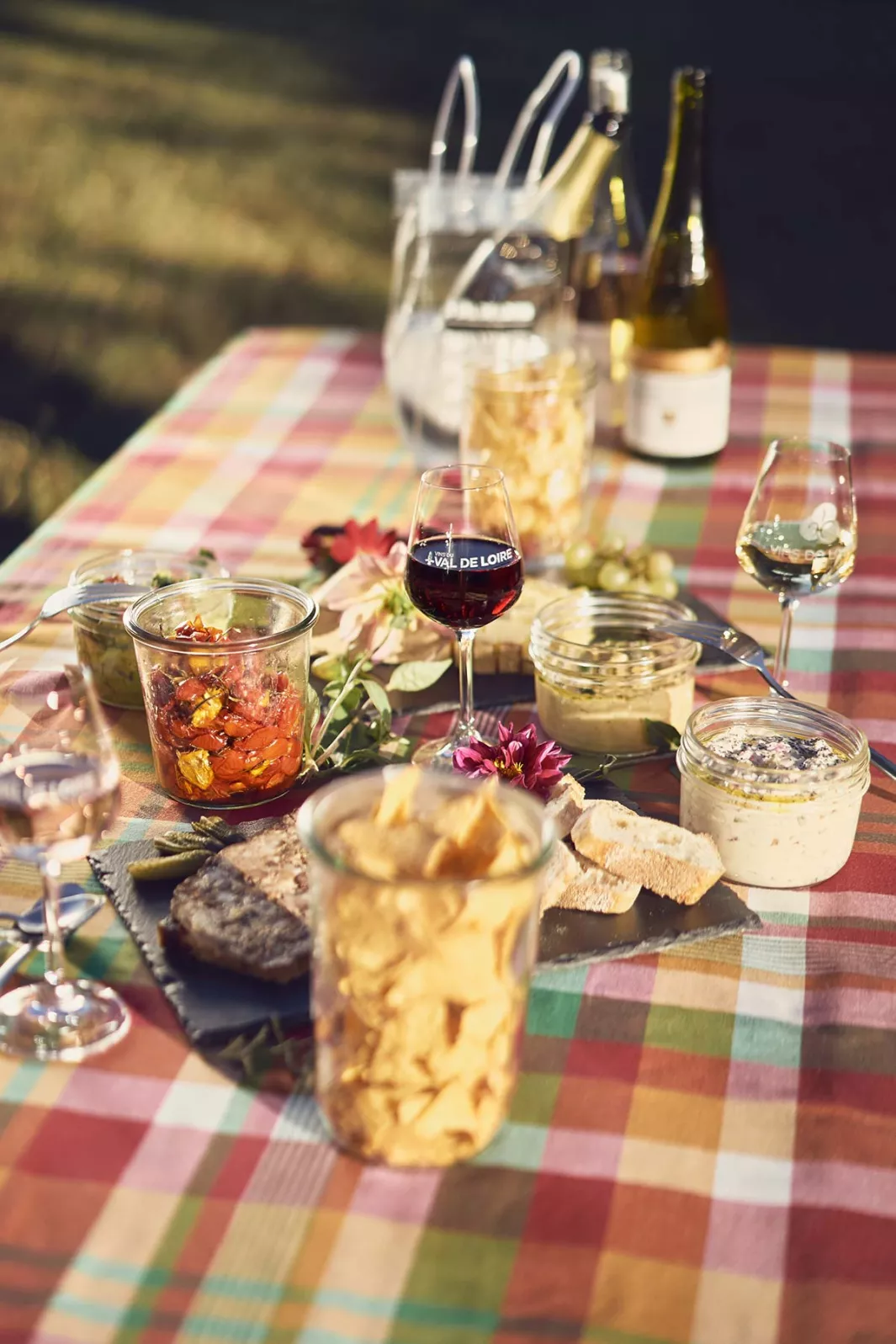 Aperitif with Red Wine from the Loire Valley