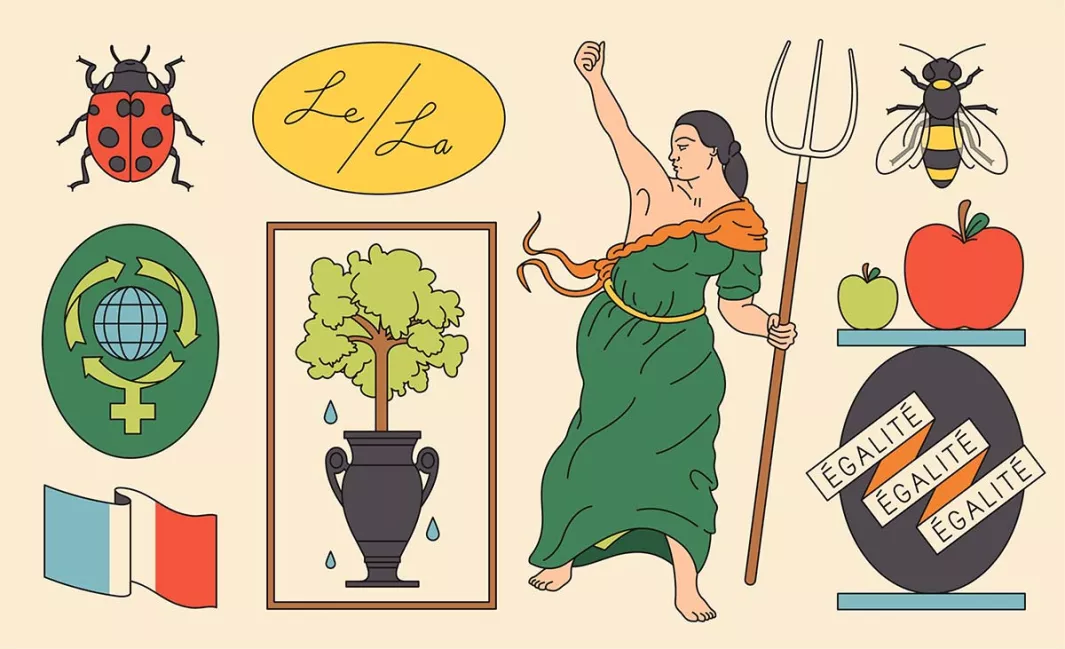 Green lines: Organic farming, the female way