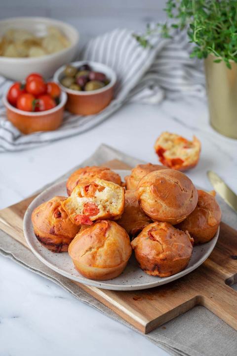 Cherry Tomatoes and Ossau-Iraty Muffins