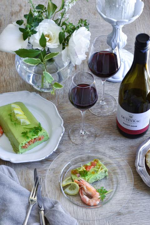 Avocado Salmon Mousse with Tobicco Soy Sauce