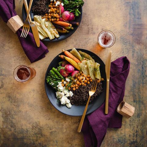 Sheet Pan Veggies and Grain Bowl