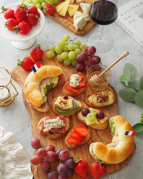 Salted Croissant Sandwitch and canape. 