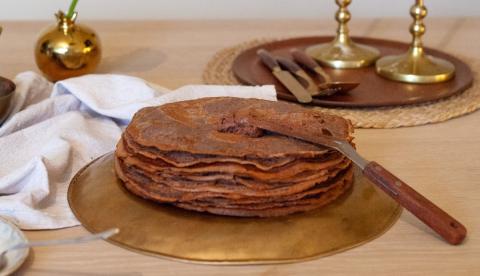 Chocolate mousse crepe cake
