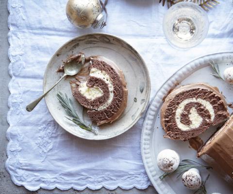 chocolate yule log