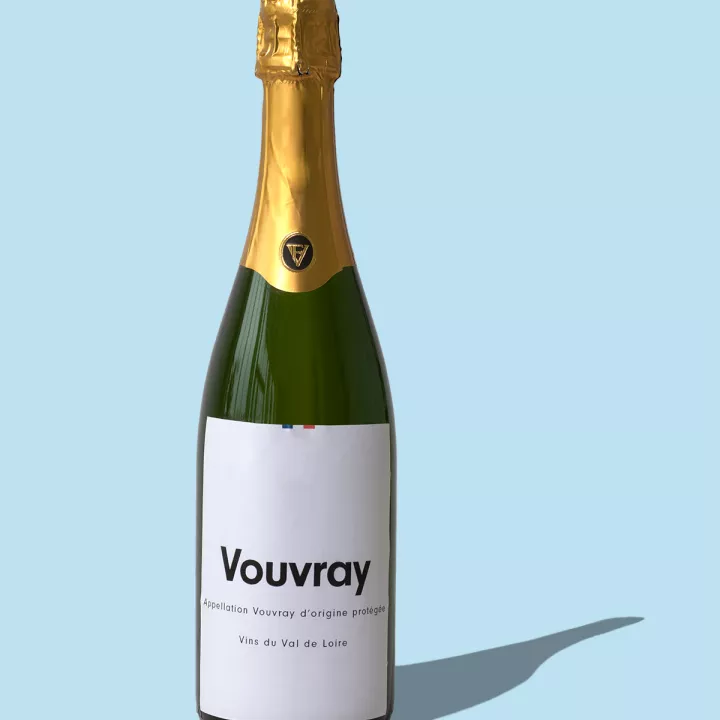 Vouvray AOP on bleu blackground