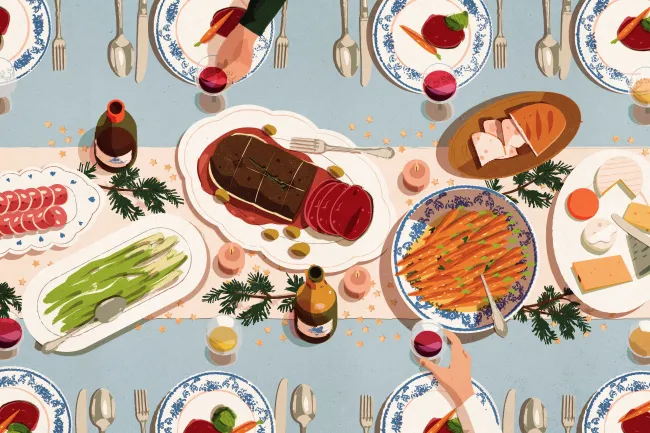 French Festive Table