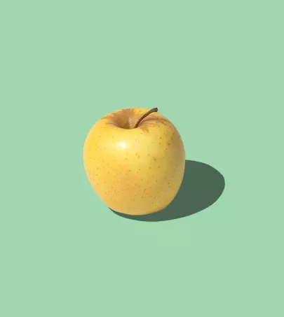 Limousin Apple in a green background