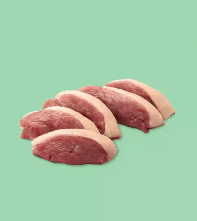 Duck Breast green background