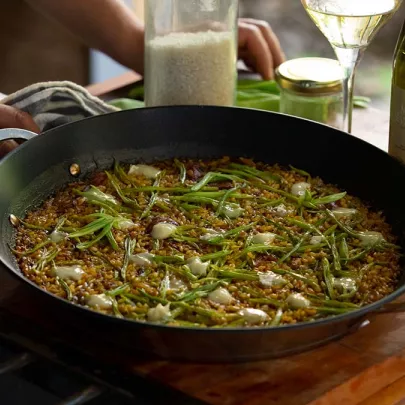Paella de pato