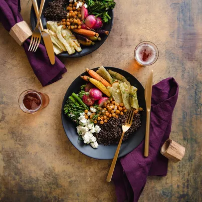 Sheet Pan Veggies and Grain Bowl 