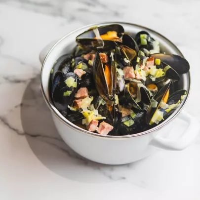 Morteau sausage moules
