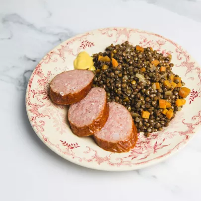 Morteau sausage Puy lentils