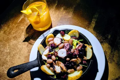 La-Cigogne-Dish-And-Cocktail
