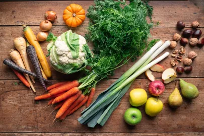 French fruits and vegetables for automn and winter 