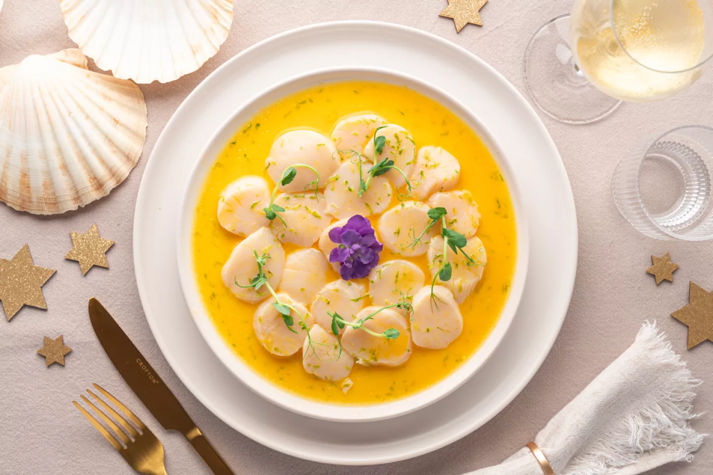 Carpaccio of Scallops with Passion Fruit and Lime 