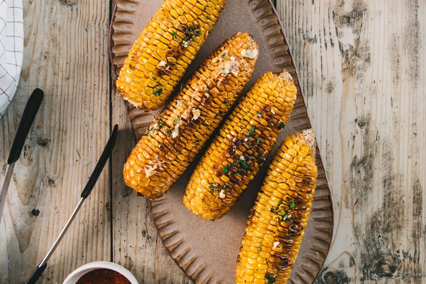 Grilled-corn-cobs