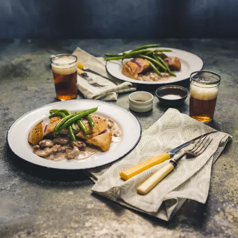 Duck breast haricots verts