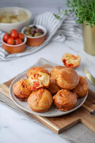 Cherry Tomatoes and Ossau-Iraty Muffins  