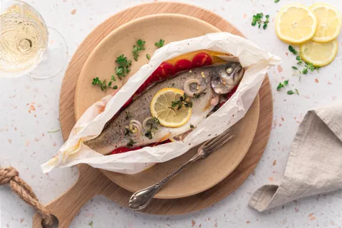 French Trout in Papillote 