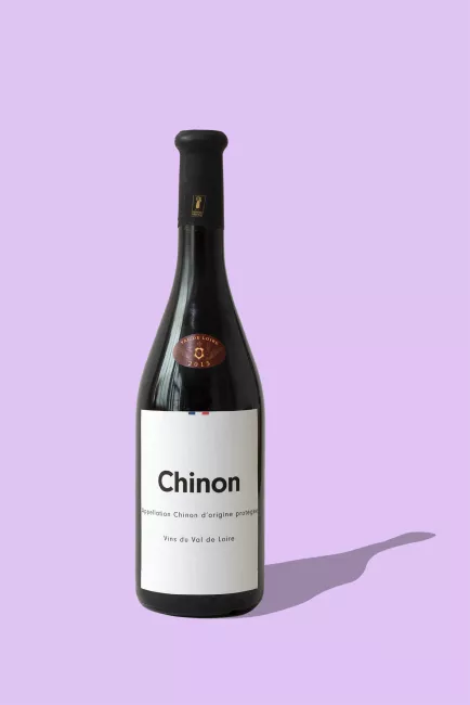 Chinon on purple background