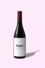 Anjou bottle on pink background