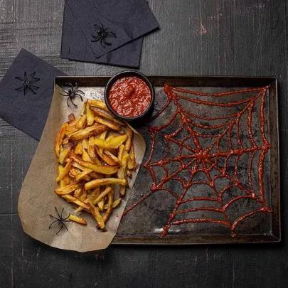 Halloween French Fries with Ketchup
