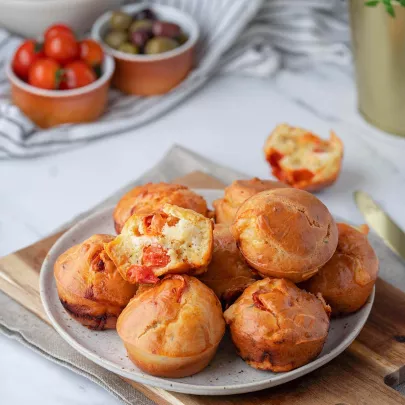 Cherry Tomatoes and Ossau-Iraty Muffins  